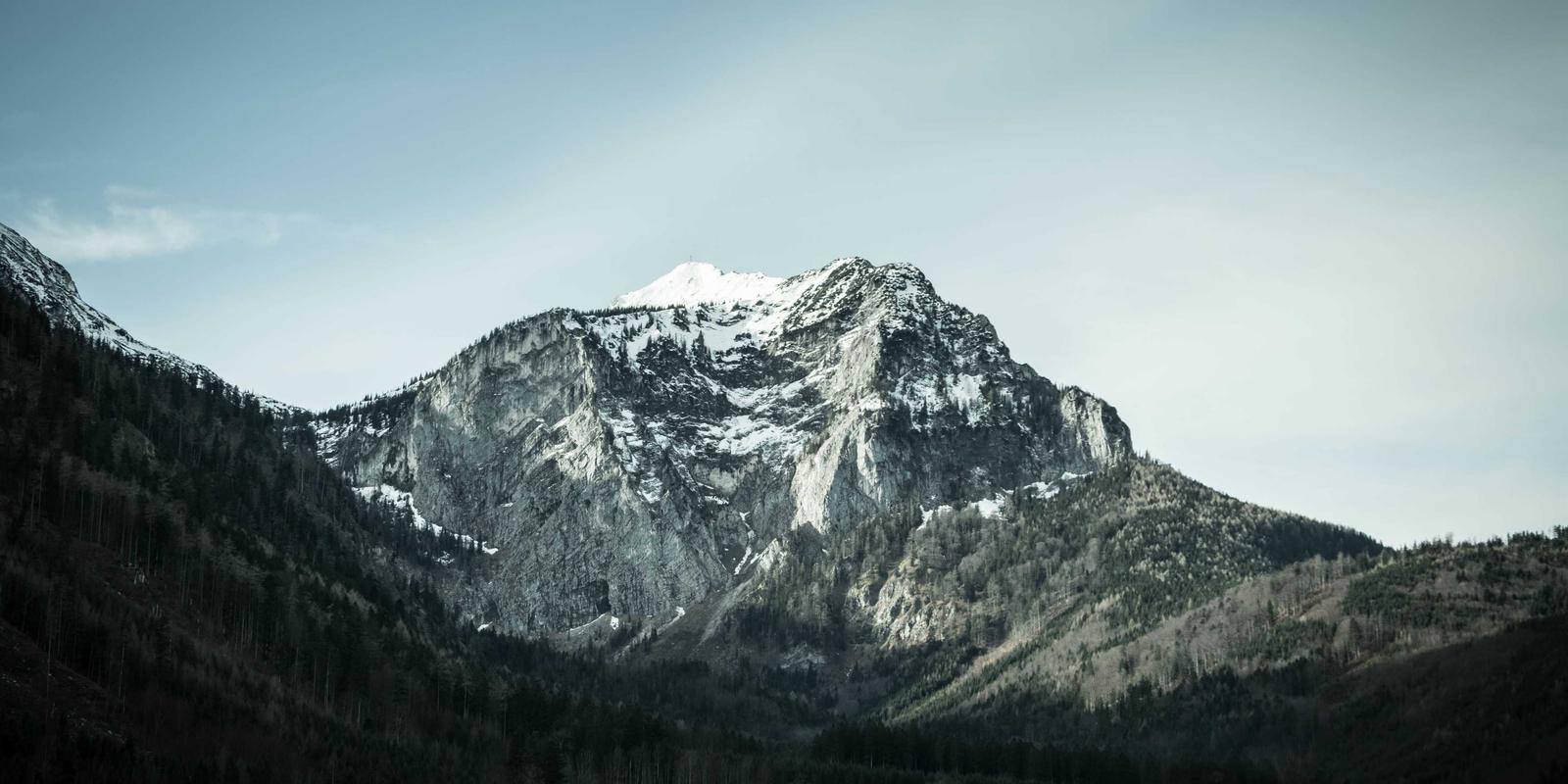 雪山在森林上面